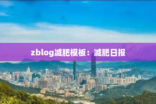 zblog减肥模板：减肥日报