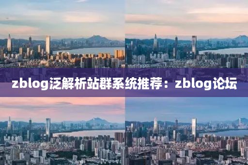 zblog泛解析站群系统推荐：zblog论坛